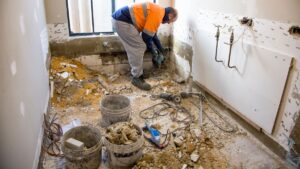 Major plumbing works